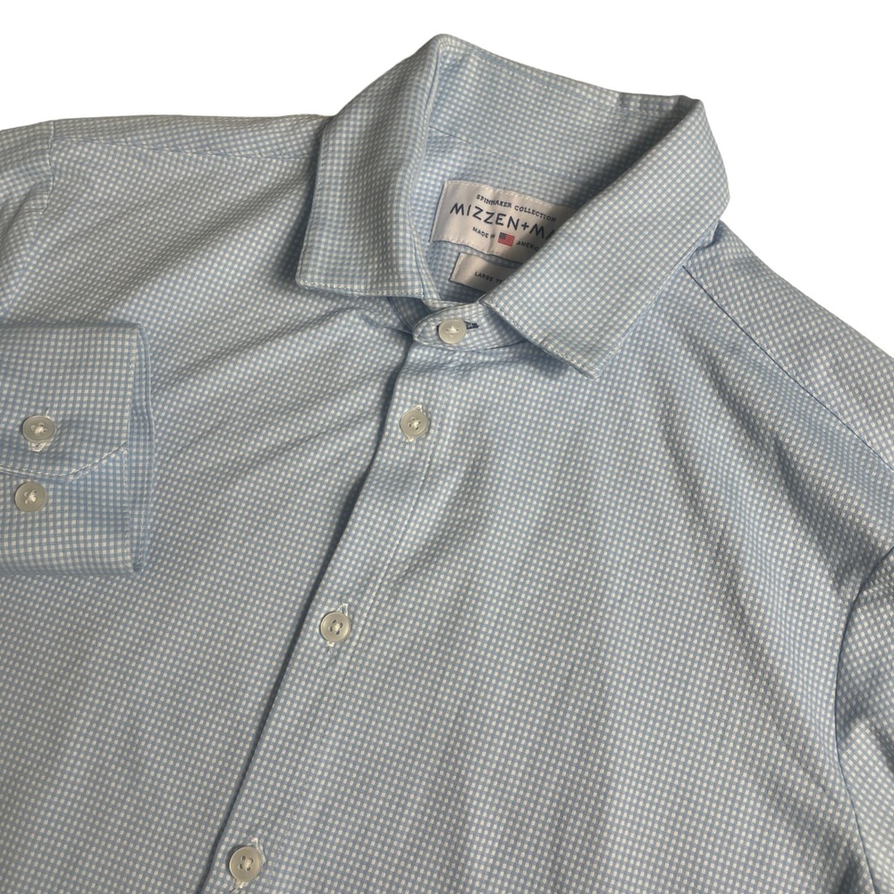 Mizzen + Main Men's Large Spinmaker Collection  Trim Fit Long Sleeve Dress Shirt